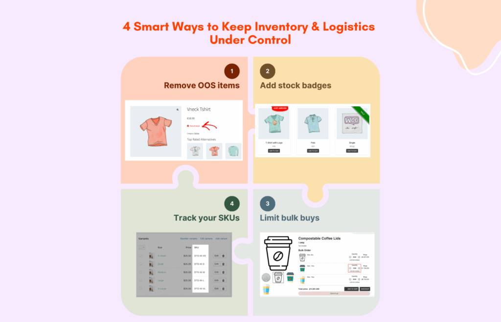 Four ways to keep inventory and logistics